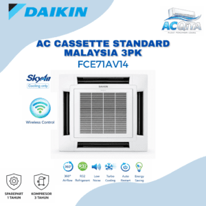 AC Daikin Cassette Standart Malaysia Wireless FCE71AV14 3 PK