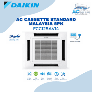 AC Daikin Cassette Standard Malaysia Wired FCC125AV14 5 PK 3 PHASE